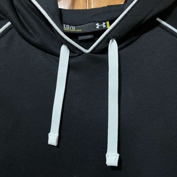 Under Armour Black Hoodie with White Accents Size L - Picture 8 of 10